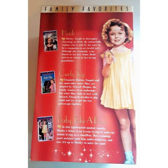 Shirley Temple VHS 3 Tape Gift Set "Curly Top" "Heidi" "Baby Take a Bow" - Picture 3 of 12
